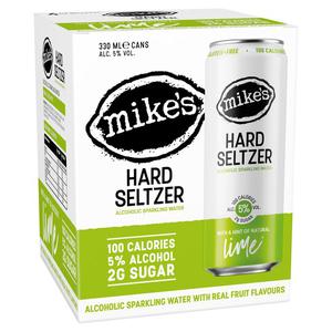 Mike'S Mikes Hard Seltzer Lime 4X330ml