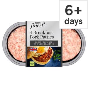 Tesco Finest 4 Breakfast Pork Patties 320G