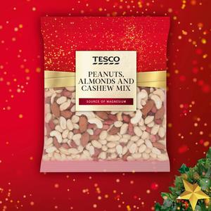 Tesco Peanuts Almonds & Cashew Mix 600G