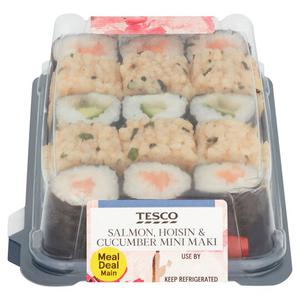 Tesco Salmon, Hoisin & Cucumber Mini Maki 188G