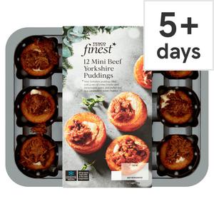 Tesco Finest 12 Mini Beef Yorkshire Puddings 140G