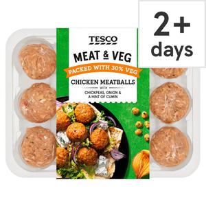 Tesco Meat & Vegetable Chicken Meatballs 336G