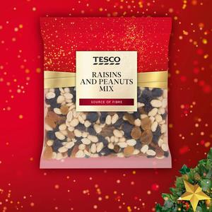 Tesco Peanuts & Raisins Mix 600G