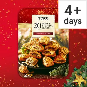 Tesco 20 Pork & Stuffing Rolls 200G