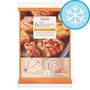 Tesco 6 Mini Danish Pastry Selection 235G