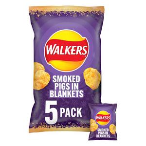 Walkers Smoked Pigs In Blankets Crisps 5X25g