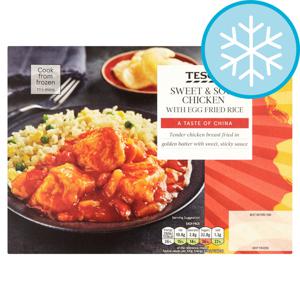 Tesco Sweet & Sour Chicken Egg Fried Rice 400G