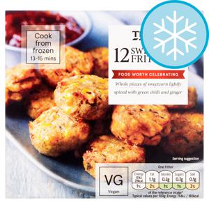 Tesco 12 Sweetcorn Fritters 216G