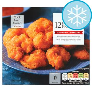 Tesco 12 Hot & Spicy Prawns 132G