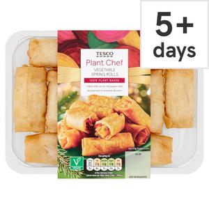 Tesco Plant Chef Vegetable Spring Rolls 180G