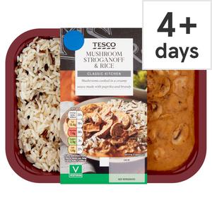 Tesco Mushroom Stroganoff & Rice 400G