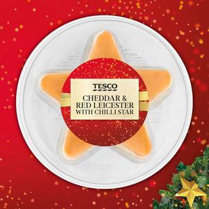 Tesco Cheddar, Red Leicester ,Lemon Chilli Star 250G