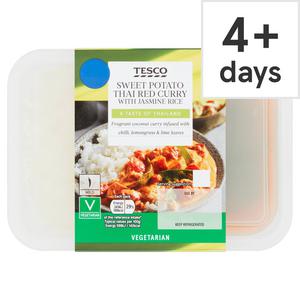 Tesco Sweet Potato Red Thai Curry & Jasmine Rice 450G