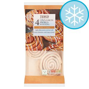 Tesco 4 Cinnamon Swirls 345G