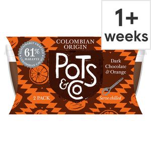 Pots & Co Dark Chocolate & Orange Ganache 2 X 70G