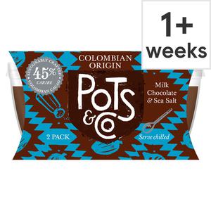 Pots & Co Caribe Milk Chocolate & Sea Salt Ganache 2X72g