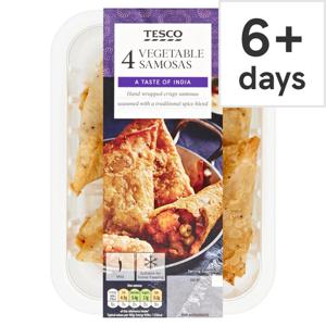 Tesco 4 Vegetable Samosas 216G