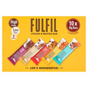 Fulfil Vitamin & Protein Bars 10 Mixed Pack 550G