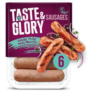 Sainsbury's Taste & Glory Meat Free Vegan Sausages x6 240g