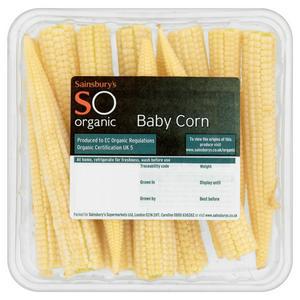 Sainsbury's Baby Corn, SO Organic 125g