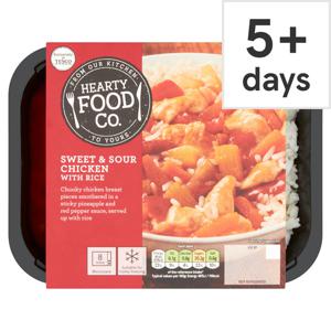 Hearty Food Company Sweet & Sour Chicken With Rice 400G