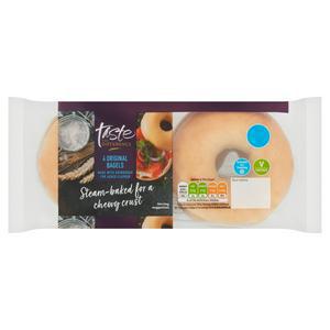 Sainsbury's Original Bagels, Taste the Difference x4 300g