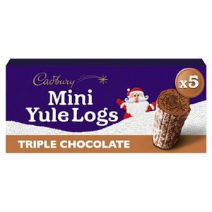 Sainsbury's Cadbury Mini Yule Logs Triple Chocolate x5