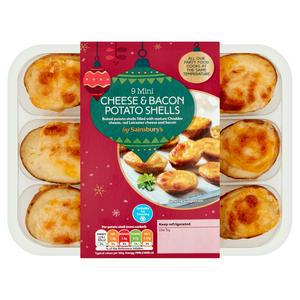 Sainsbury's Mini Cheese & Bacon Potato Shells x9 252g