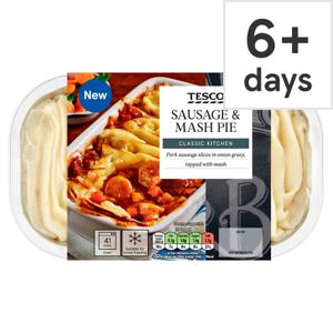 Tesco Sausage & Mash Pie 800G