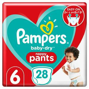 Sainsbury's Pampers Baby-Dry Nappy Pants Size 6 15kg+ Essential Pack x28