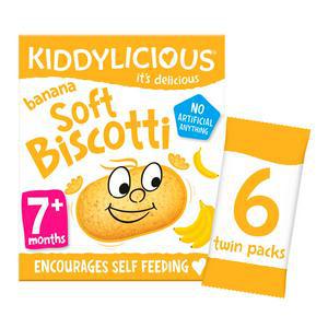 Sainsbury's Kiddylicious Banana Soft Biscotti 7+ Months 6 x 20g (120g)