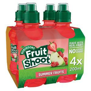 Sainsbury's Fruit Shoot Summer Fruits Kids Juice Drink 4x200ml