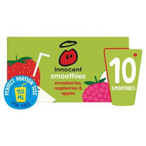 Sainsbury's Innocent Kids Smoothies, Strawberries, Raspberries & Apples 10x150ml