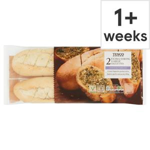 Tesco 2 Extra Strong Strong Garlic Baguettes 430G