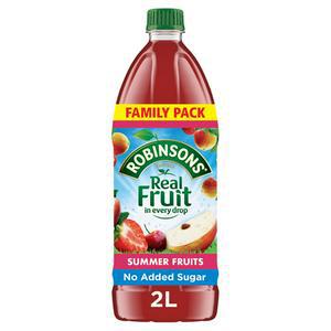 Sainsbury's Robinsons Summer Fruits Squash No Added Sugar 2L