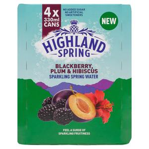 Highland Spring Blackberry  Plum & Hibiscus Sparkling Water