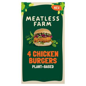 The Meatless Farm Co Meatless Farm Plant Based 4 Chicken Burgers