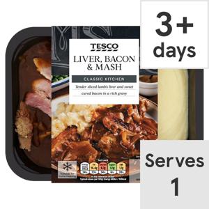 Tesco Liver Bacon & Mash 450G