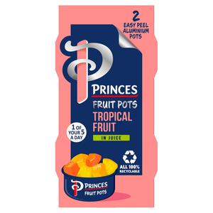 Princes Fruit Pots Tropical Fruit in Juice 2 x 120g