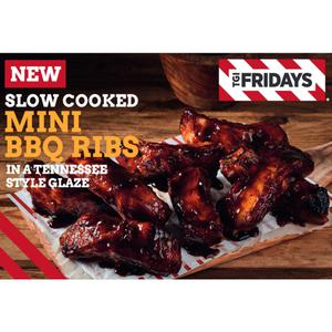 TGI Fridays Slow Cooked Mini BBQ Ribs in a Tennessee Style Glaze 400g