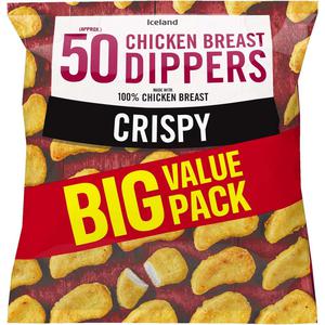 Iceland 50 (approx.) Crispy Chicken Breast Dippers 900g