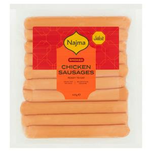 Sainsbury's Najma Halal Chicken Sausages Smoked 400g