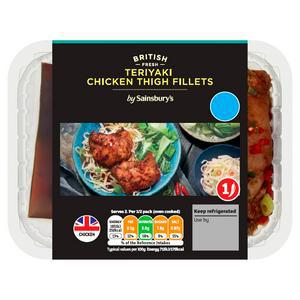 Sainsbury's Fresh British Chicken Teriyaki Thigh Fillet 380g