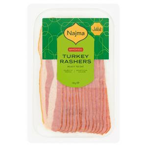 Sainsbury's Najma Smoked Sliced Turkey Rashers 150g