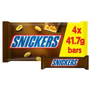 Sainsbury's Snickers Chocolate Bars Multipack 4x41.7g