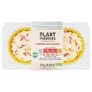 Sainsbury's Plant Pioneers Birthday Cupcakes x2 116g