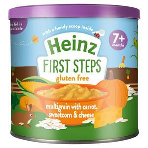 Sainsbury's Heinz 7+ Months First Steps Multigrain with Carrot, Sweetcorn & Cheese 200g