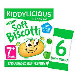 Sainsbury's Kiddylicious Apple Soft Biscotti 7+ Months 6 x 20g (120g)