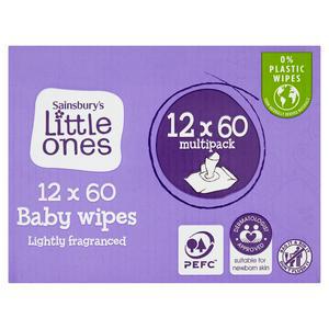 Sainsbury's Little Ones Fragranced Bio Baby Wipes 12x64