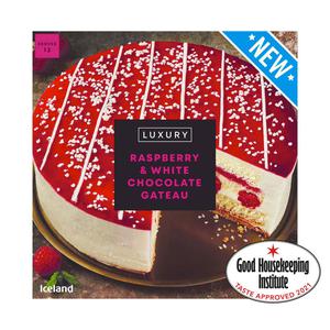 Iceland Luxury Raspberry and White Chocolate Gateau 835g